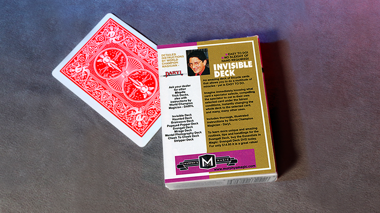 Bicycle® Invisible Deck (Red) Playing Cards