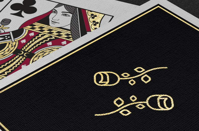 Cartes à Jouer Daniel Schneider Black Roses Casino Feuille d'Or
