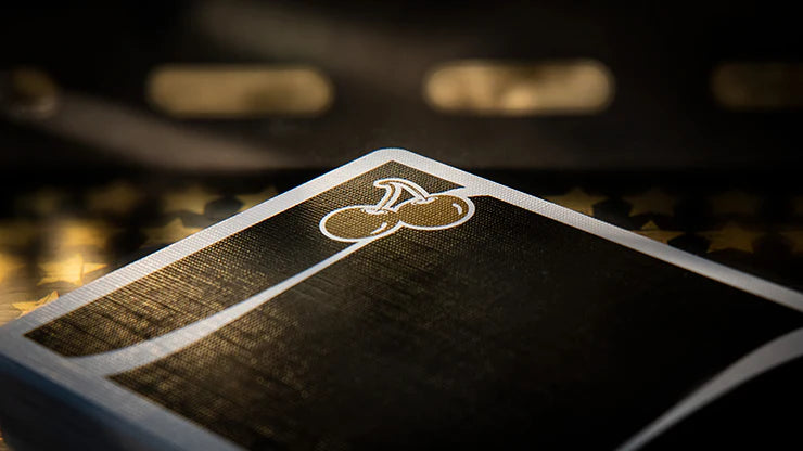 Limited Edition Cherry Casino (Monte Carlo Black and Gold) Numbered Seals Playing Cards