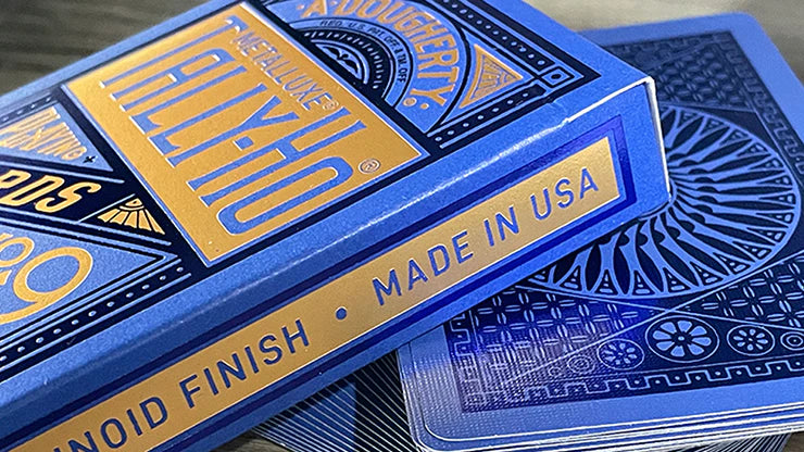 Tally Ho Blue (Circle) MetalLuxe Playing Cards