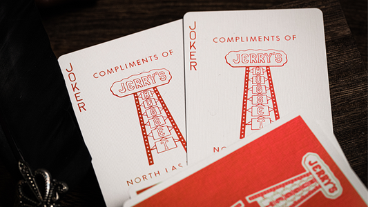 Cartes à jouer Jerry's Nugget (Rouge atomique) marquées en monochrome