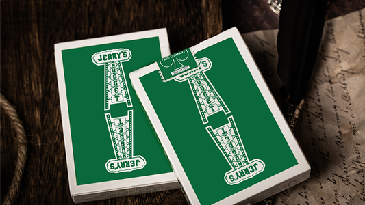 Cartes à jouer monotones Jerry's Nugget (feutre vert) marquées