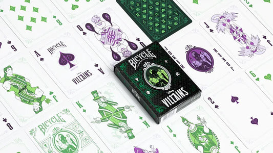 Cartes à jouer Bicycle® Disney Méchants (Vertes)