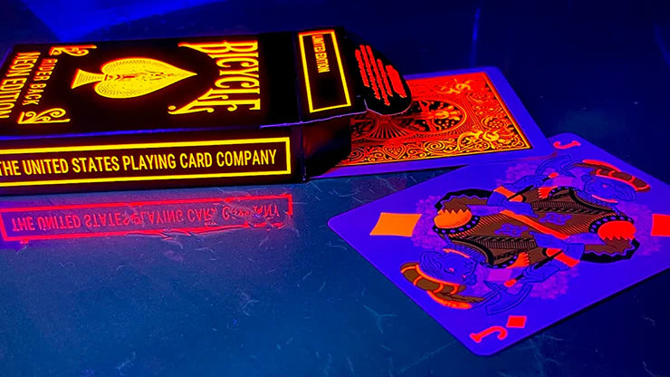Jeu de Cartes à Jouer Bicycle Neon Solar-Orange Rider Back