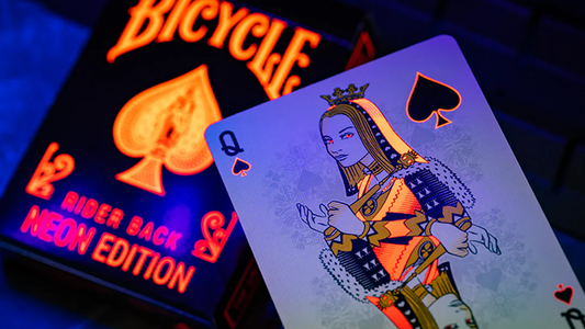 Jeu de Cartes à Jouer Bicycle Neon Solar-Orange Rider Back