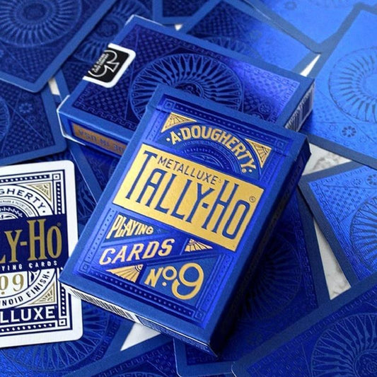 Tally Ho Blue (Cercle) Cartes à jouer MetalLuxe