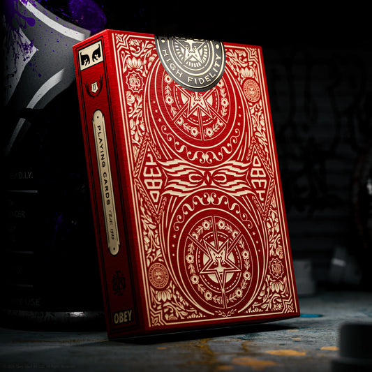 Cartes à jouer Obey Red Edition par theory11
