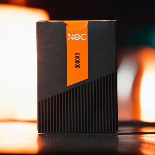 NOC3000X3 : Cartes à jouer noires/oranges (humain) par NOC