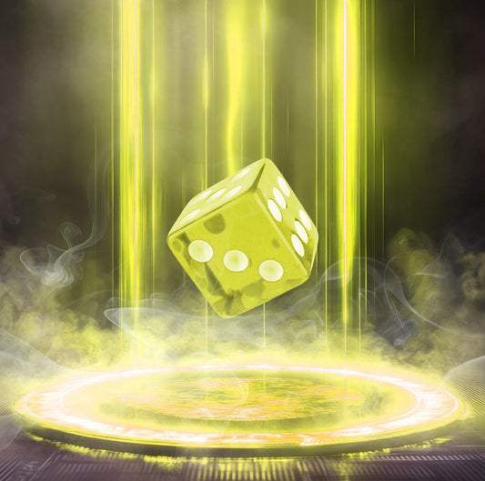 Yellow Acrylic Clear Square-Corner Dice (16mm)