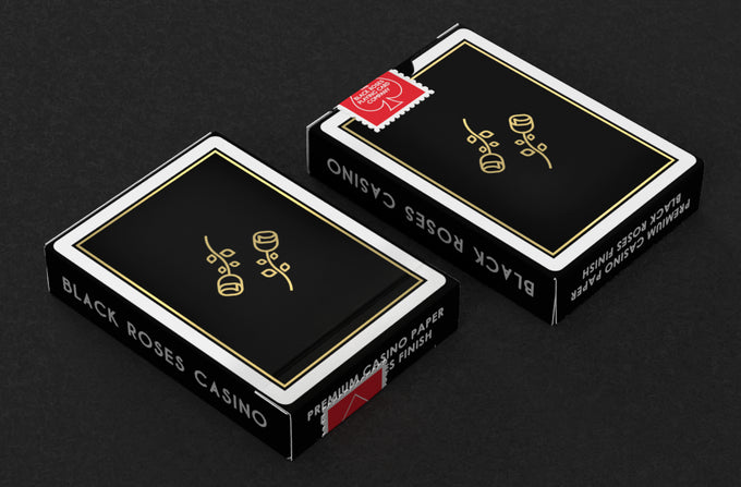 Gold Foil Black Roses Casino Playing Cards By Daniel Schneider
