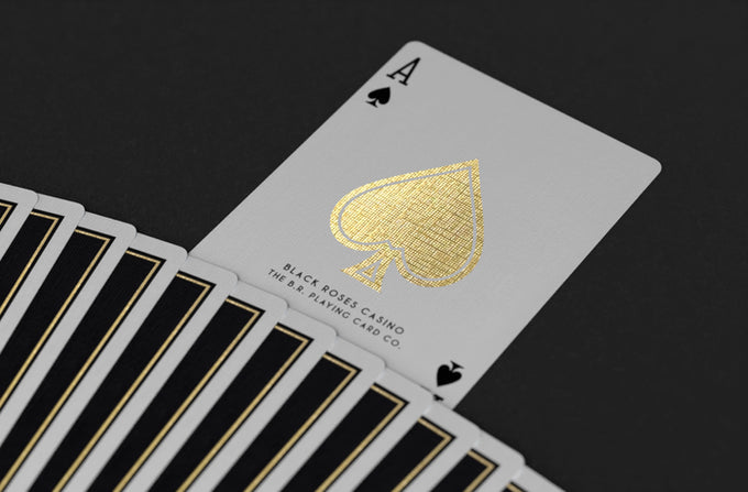 Gold Foil Black Roses Casino Playing Cards By Daniel Schneider