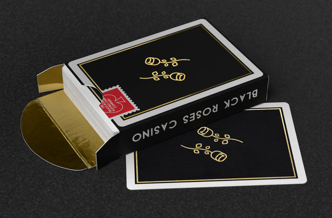 Gold Foil Black Roses Casino Playing Cards By Daniel Schneider