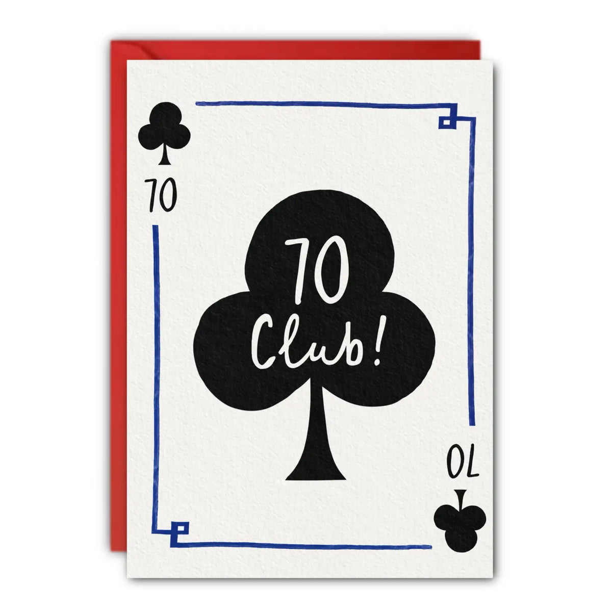 70th Birthday Card “70 Club” Ace of Clubs
