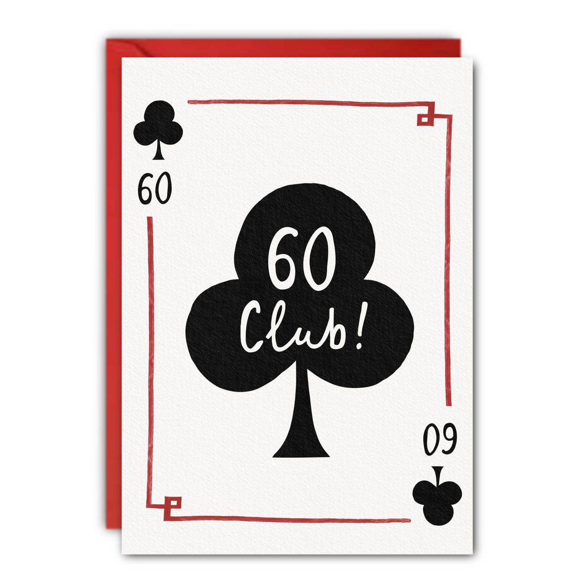 60th Birthday Card “60 Club” Ace of Clubs