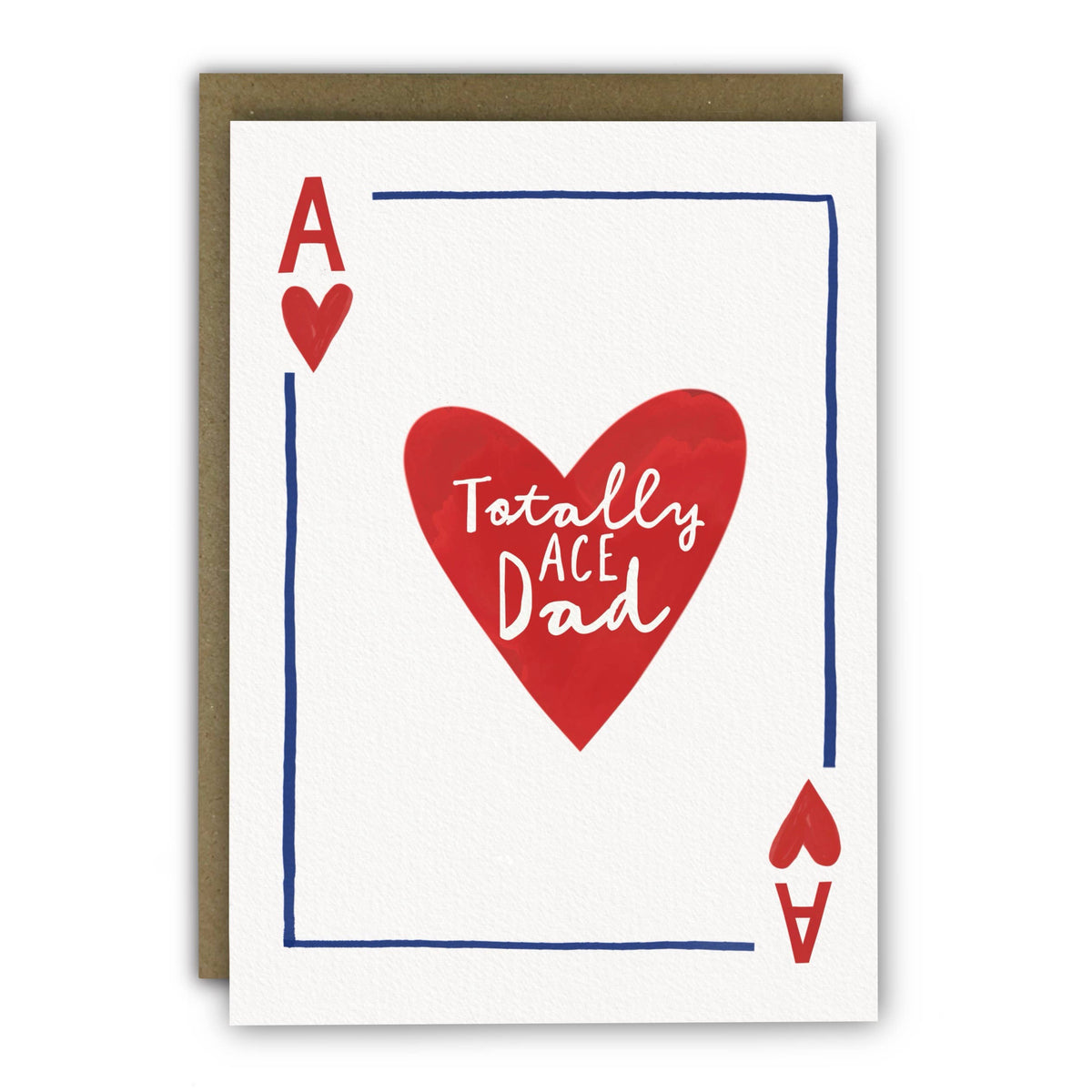 Father’s Day Card “Totally Ace Dad” Playing Card Style: Cellophane Wrapped