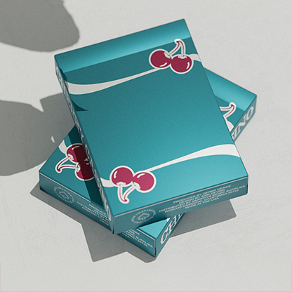 Cherry Casino (Tropicana Teal) Playing Cards by Pure Imagination Projects