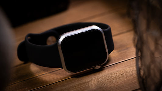 Reel Watch - Stainless with black band smart watch (KEVLAR) by Uday Jadugar