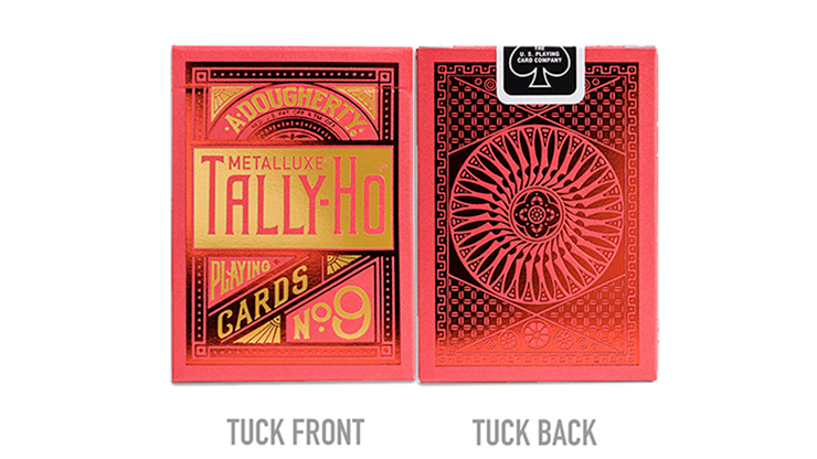 Tally Ho Red (Circle) MetalLuxe Playing Cards