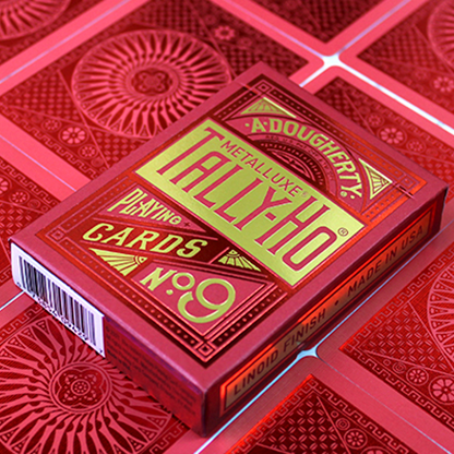 Tally Ho Red (Circle) MetalLuxe Playing Cards