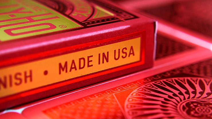 Tally Ho Red (Circle) MetalLuxe Playing Cards