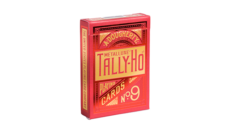 Tally Ho Red (Circle) MetalLuxe Playing Cards