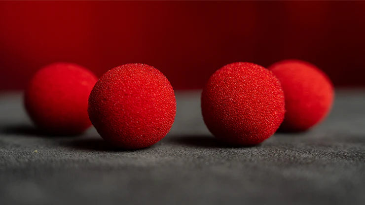 Magic Sponge Balls 4 Pack RED 1.5" by Murphy's Magic