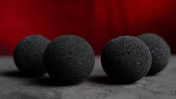 Magic Sponge Balls 4 Pack BLACK 2" by Murphy's Magic