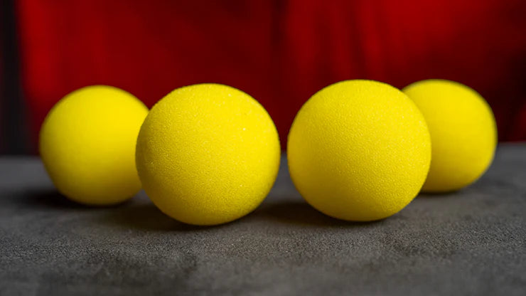 Magic Sponge Balls 4 Pack YELLOW 2" by Murphy's Magic