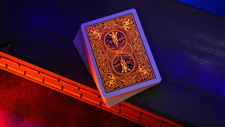 Jeu de Cartes à Jouer Bicycle Neon Solar-Orange Rider Back