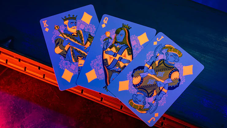 Jeu de Cartes à Jouer Bicycle Neon Solar-Orange Rider Back