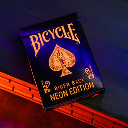 Jeu de Cartes à Jouer Bicycle Neon Solar-Orange Rider Back