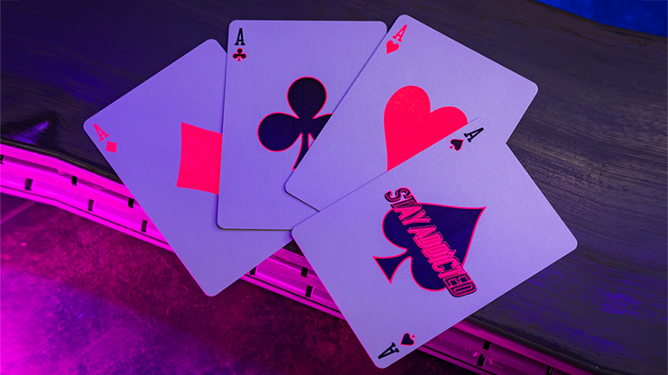Bicycle® Star-Fire Pink Neon Playing Cards