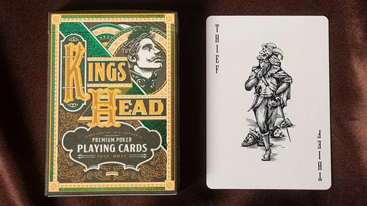 Jeu de cartes Kings Head (vert et jaune) par Joker and the Thief