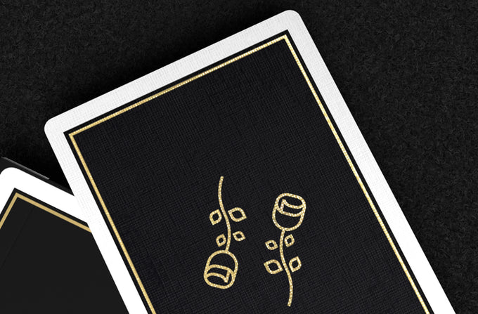 Gold Foil Black Roses Casino Playing Cards By Daniel Schneider