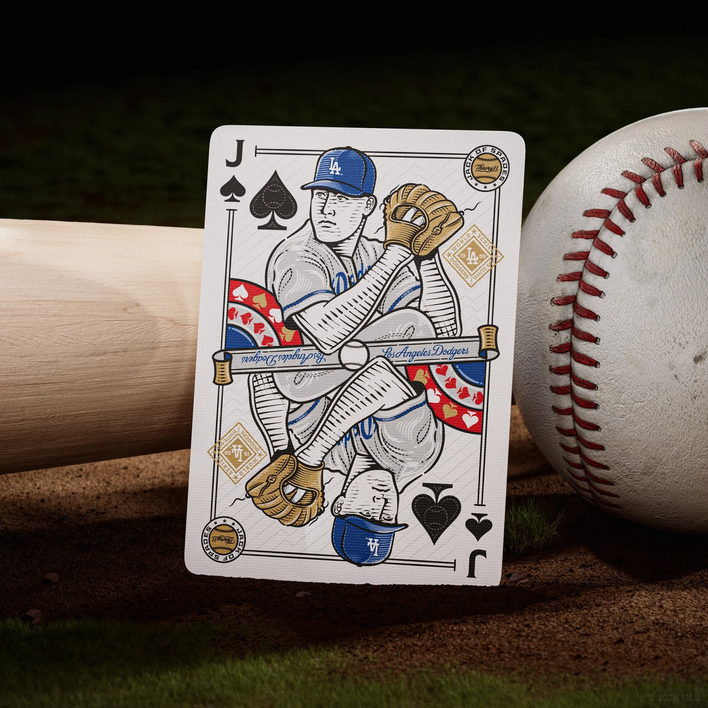 Cartes à jouer des Dodgers par Theory11
