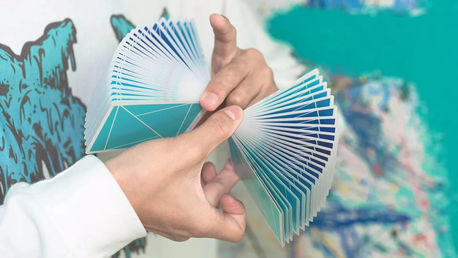 Flexible Blue Gradient Playing Cards by TCC