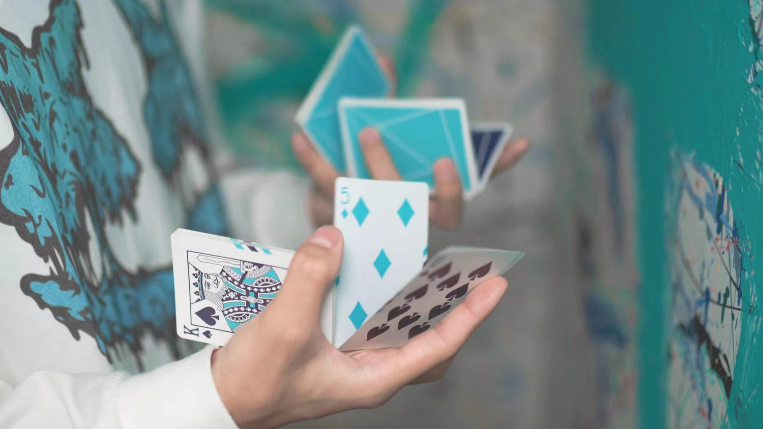 Flexible Blue Gradient Playing Cards by TCC