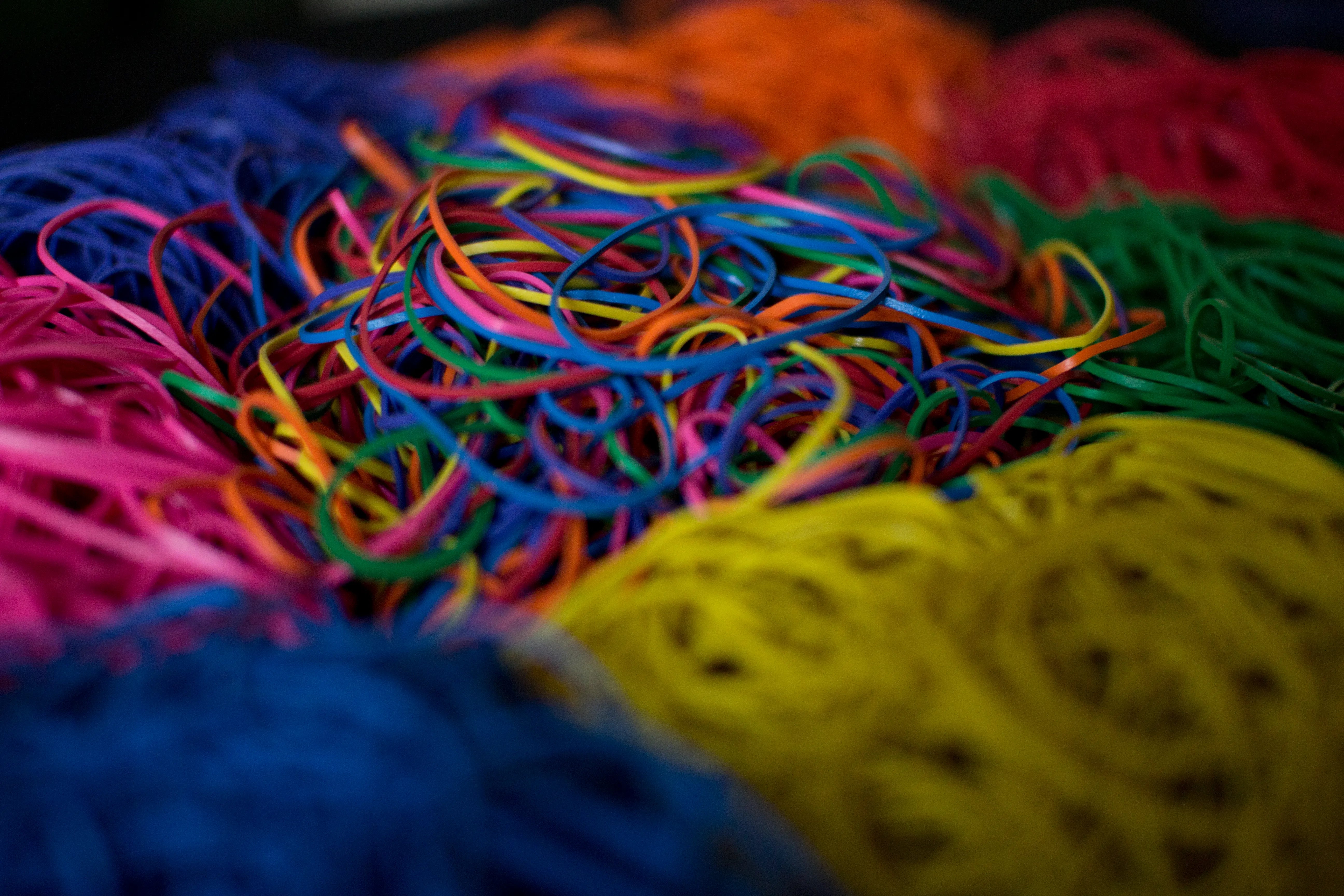 Rainbow Rubber Bands By Joe Rindfleisch's