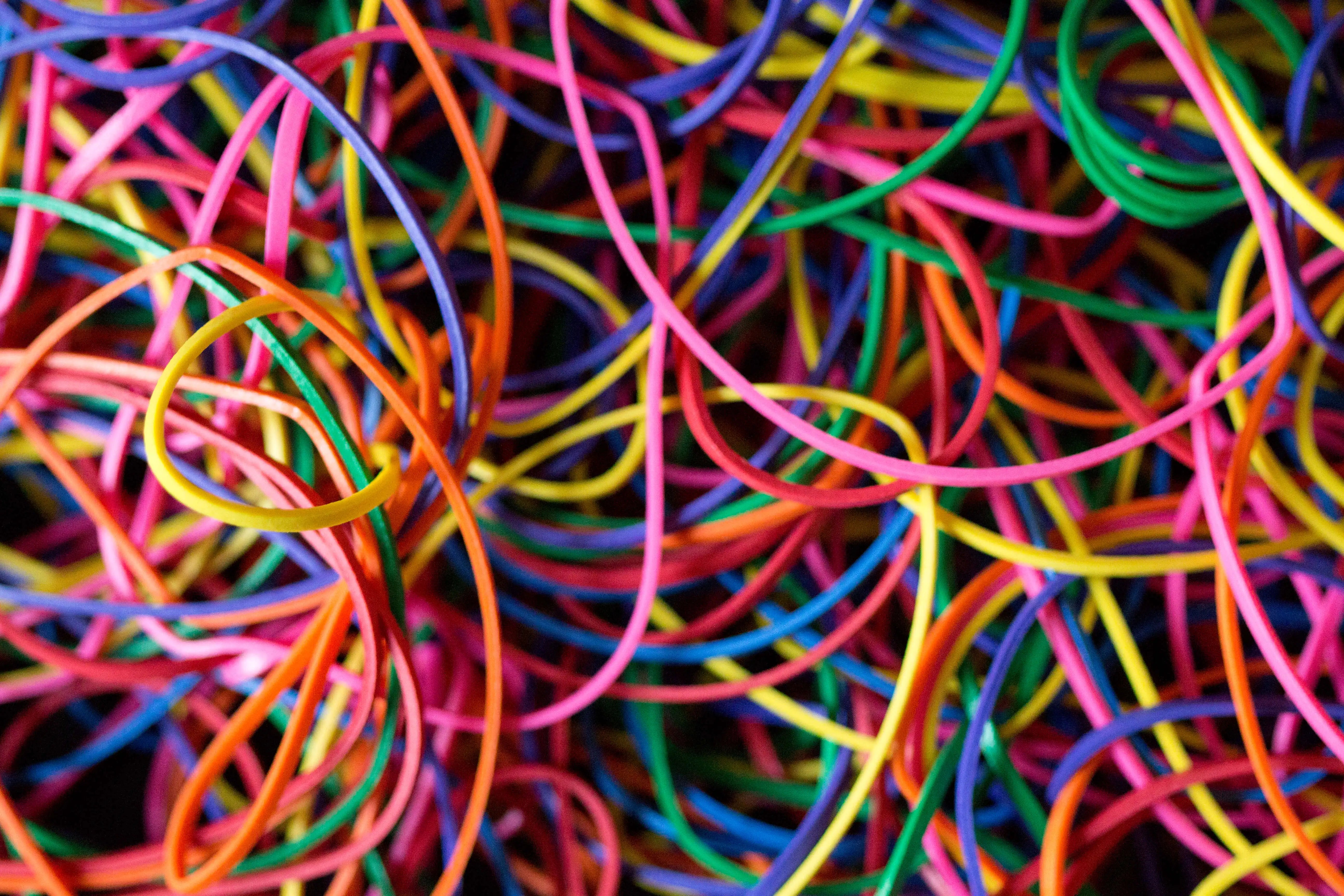 Rainbow Rubber Bands By Joe Rindfleisch's