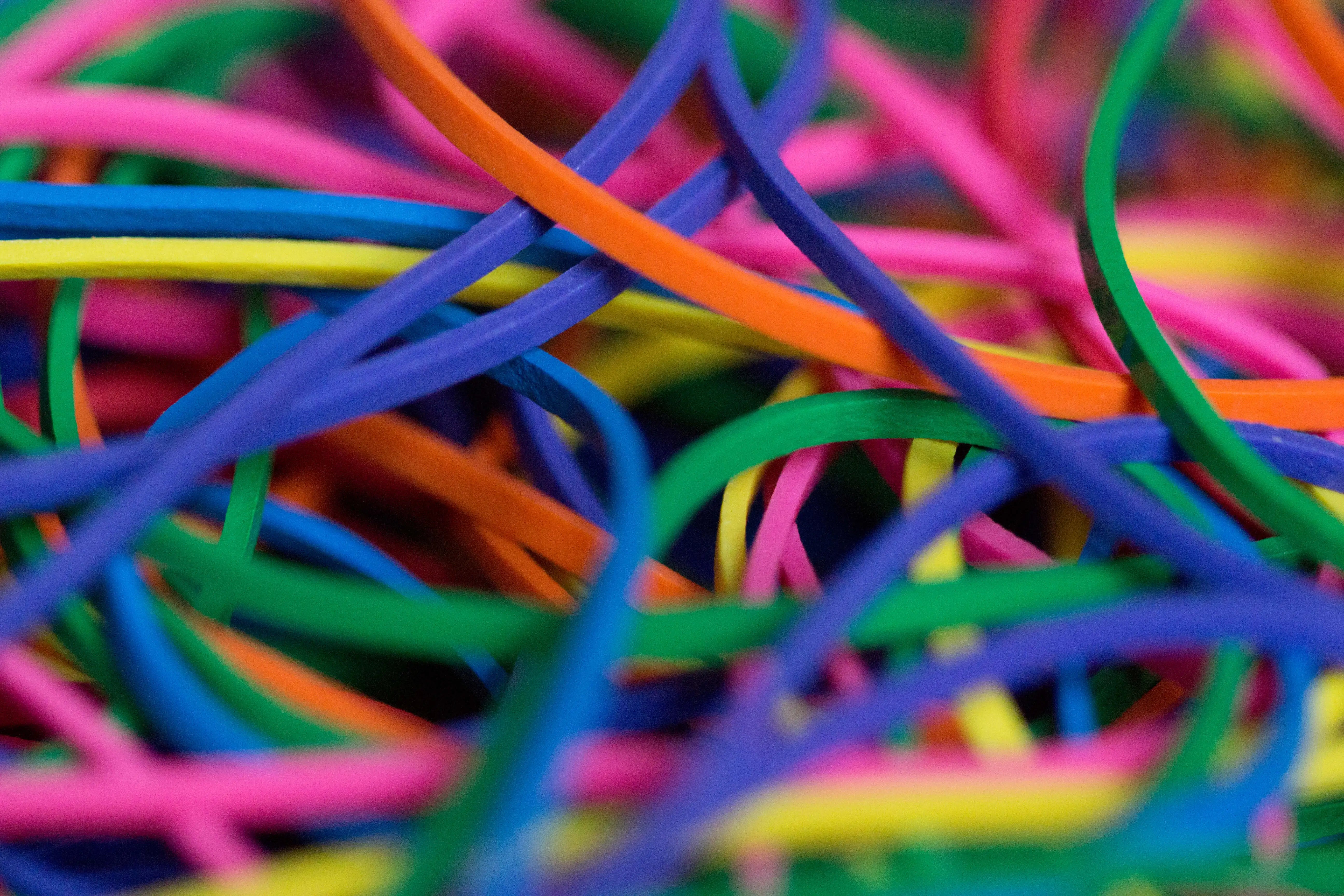 Rainbow Rubber Bands By Joe Rindfleisch's