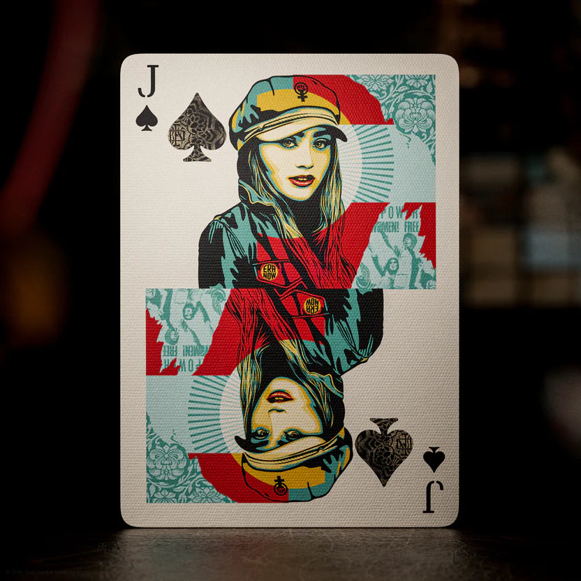 Obey Red Edition Playing Cards by theory11