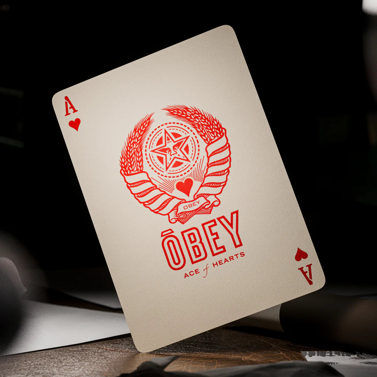 Obey Red Edition Playing Cards by theory11