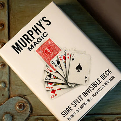 Sure Split Invisible Deck Bicycle (Red) by Murphy's Magic