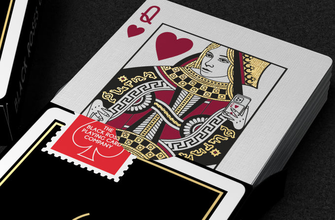 Gold Foil Black Roses Casino Playing Cards By Daniel Schneider