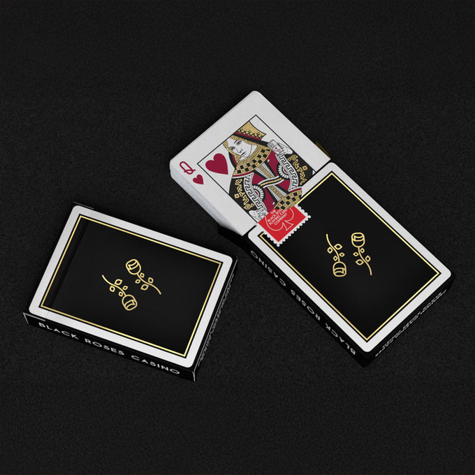 Gold Foil Black Roses Casino Playing Cards By Daniel Schneider