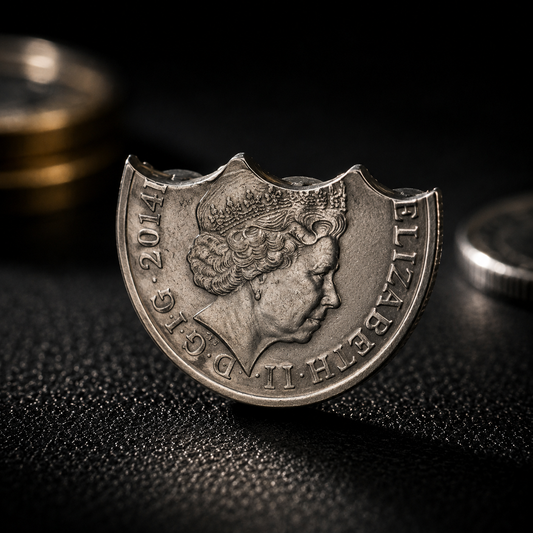 Coin in Bottle 10p (Single Fold) By The Sleight Co
