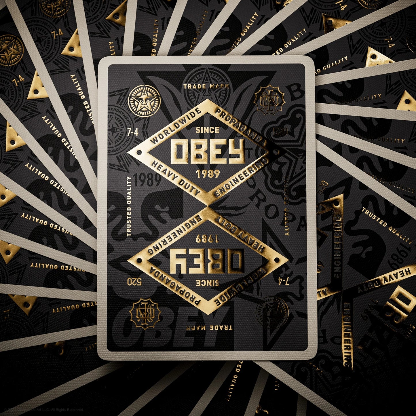 Obey (Gold) Playing Cards By Theory 11