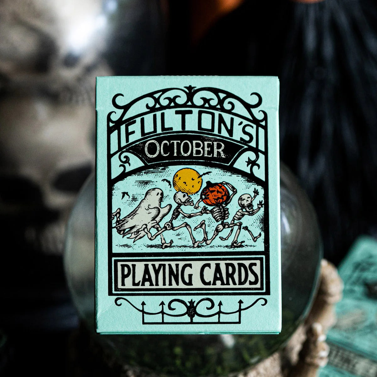 Fulton's October UV Glow Green Edition Playing Cards