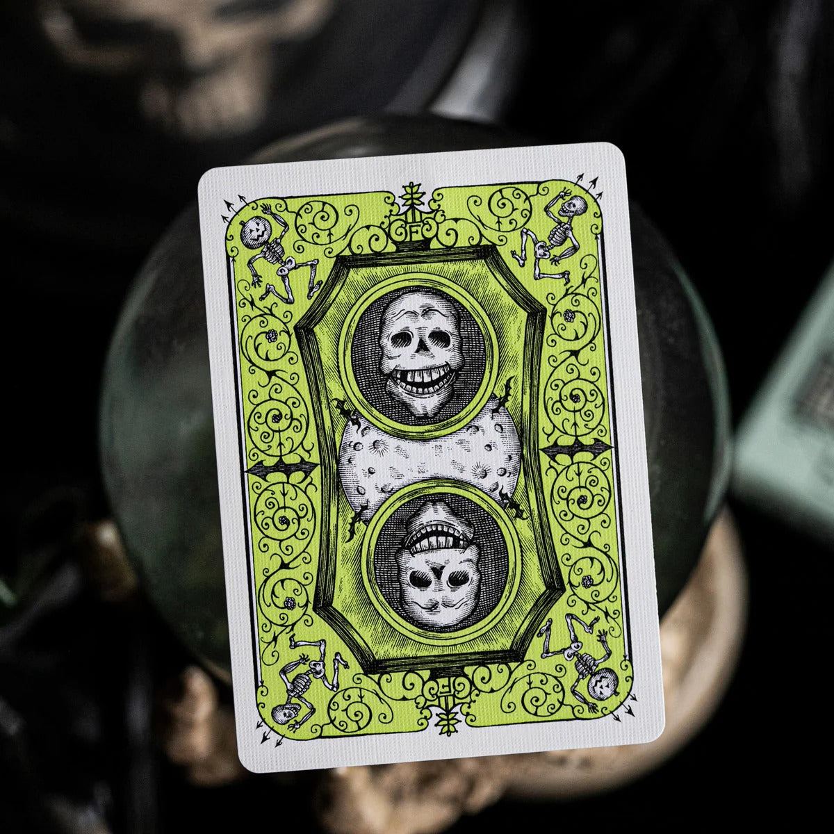 Fulton's October UV Glow Green Edition Playing Cards
