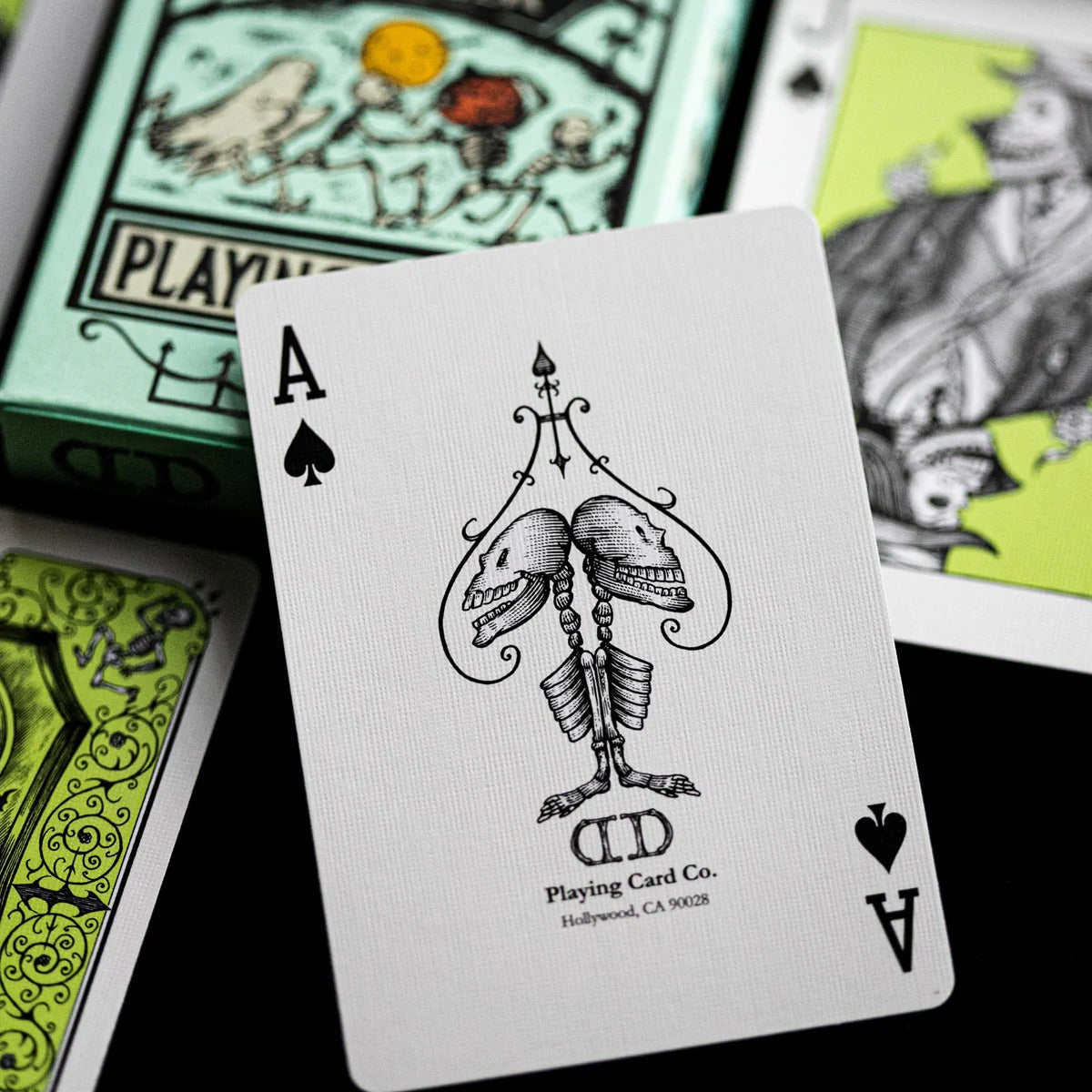 Fulton's October UV Glow Green Edition Playing Cards